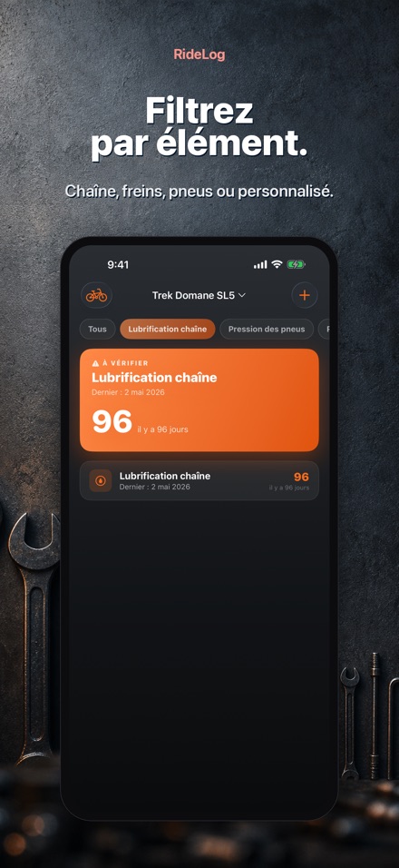 RideLog: Carnet Entretien Velo 3
