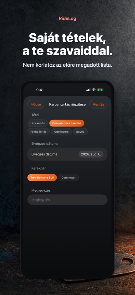 RideLog: Bicikli Szerviznaplo 5