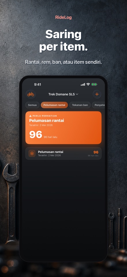 RideLog: Catatan Servis Sepeda 3
