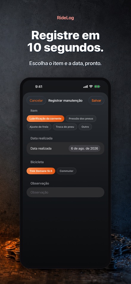 RideLog: Registro Manutencao 4
