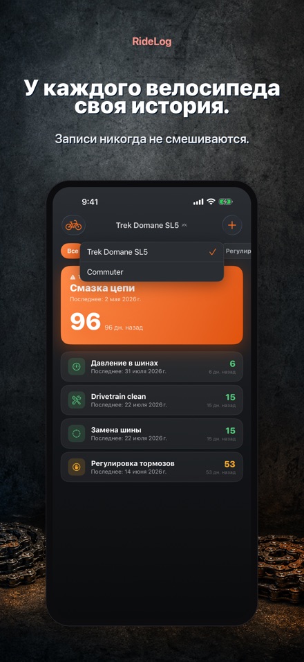 RideLog: Журнал обслуживания 7