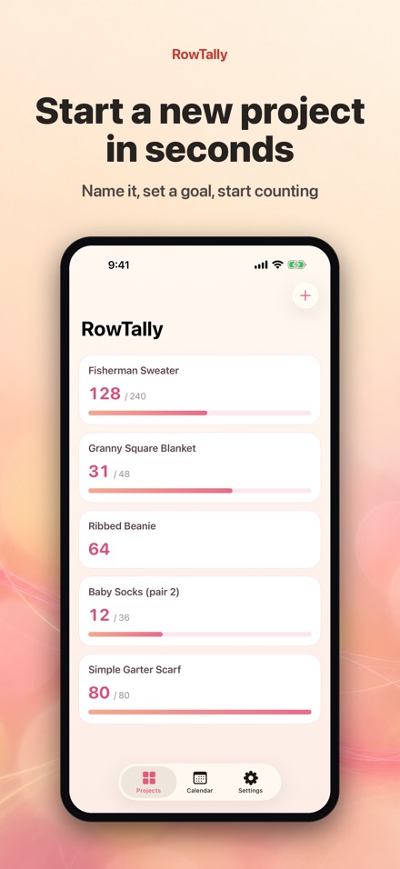 RowTally: Knitting Row Counter 9