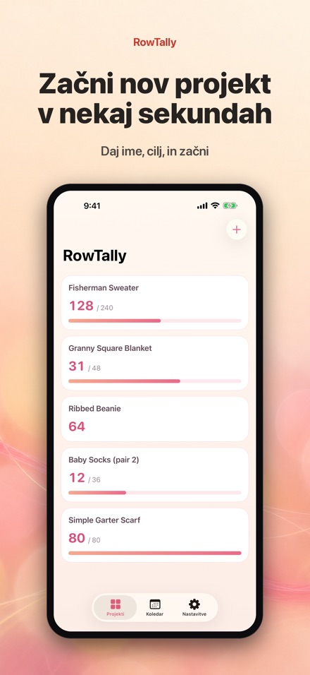 RowTally: Štetje Vrst Pletenja 9