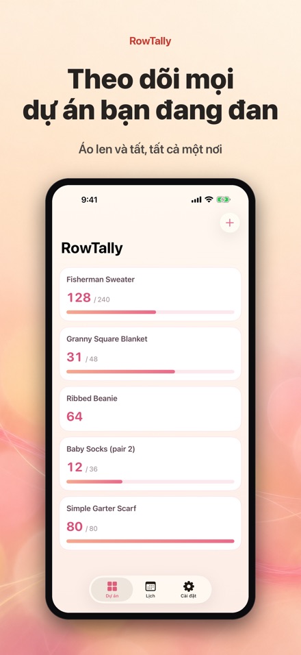 RowTally: Đếm Hàng Đan Len 3