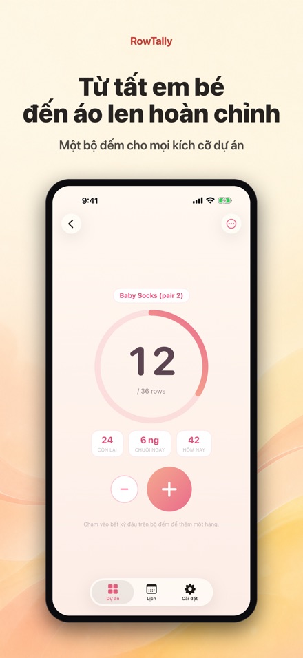 RowTally: Đếm Hàng Đan Len 8
