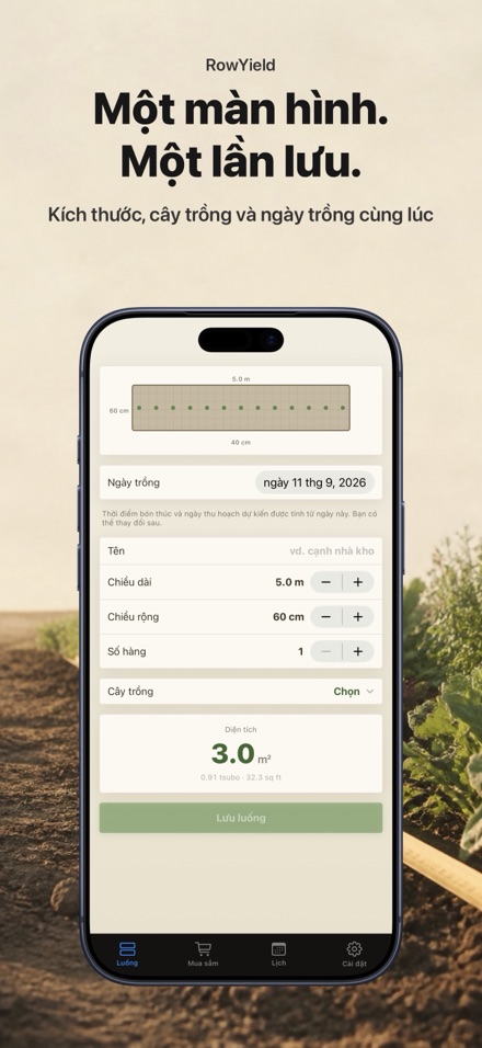 RowYield: Kế Hoạch Luống 2