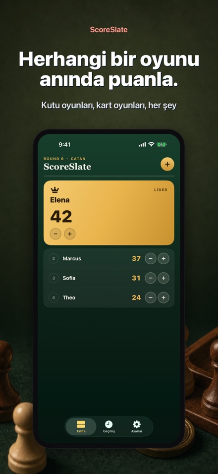 ScoreSlate: Skor Takibi