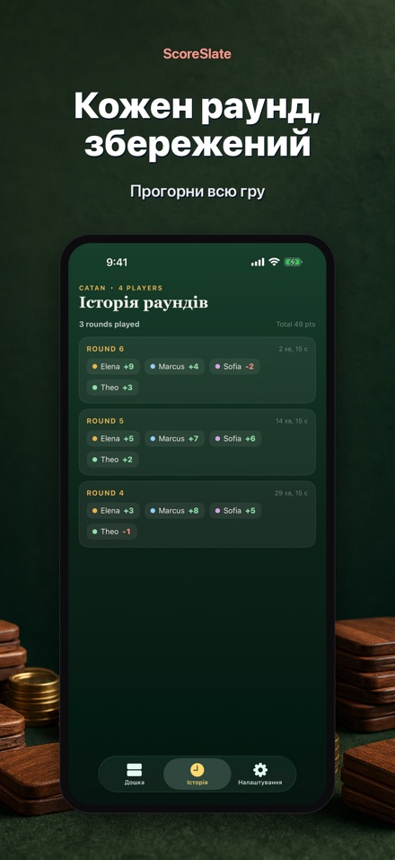 ScoreSlate: Рахунок Гри 4
