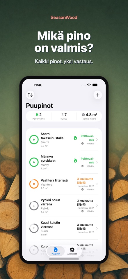 SeasonWood: Polttopuun kuivuus