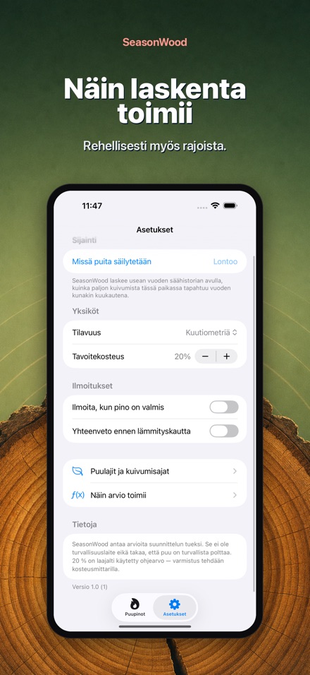 SeasonWood: Polttopuun kuivuus 10