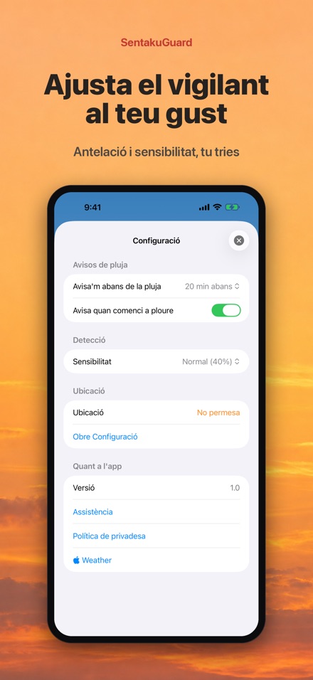 SentakuGuard – Alerta pluja 10