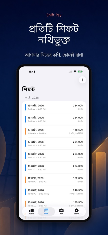 শিফট বেতন ক্যালকুলেটর 2