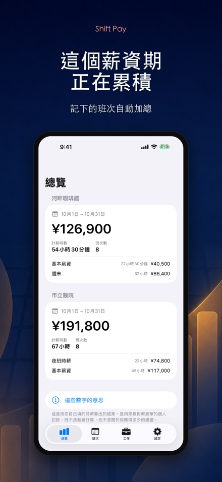排班薪資計算 - 自己的工時存底