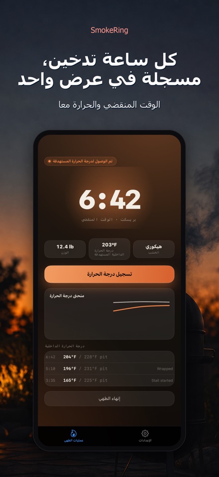 SmokeRing: سجل تدخين الشواء
