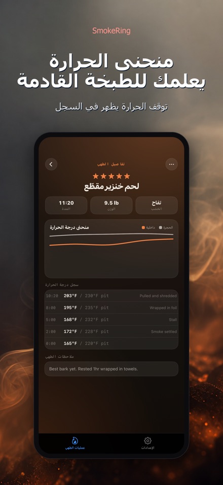 SmokeRing: سجل تدخين الشواء 3