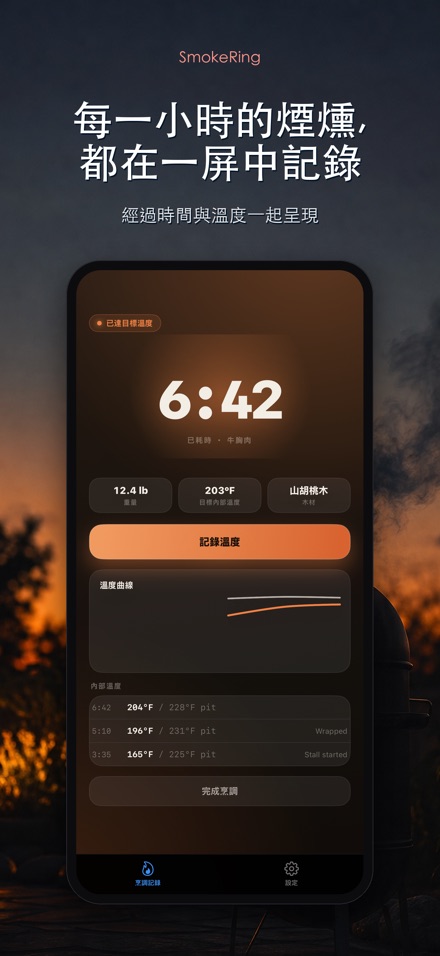 SmokeRing: BBQ煙燻記錄