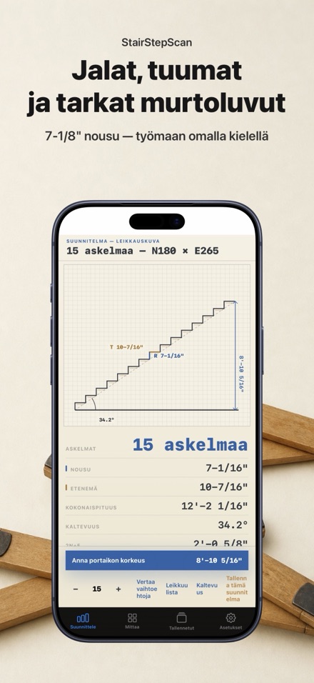 Portaiden laskin: leikkuu 7