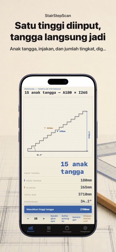 Kalkulator Tangga & Potongan 1