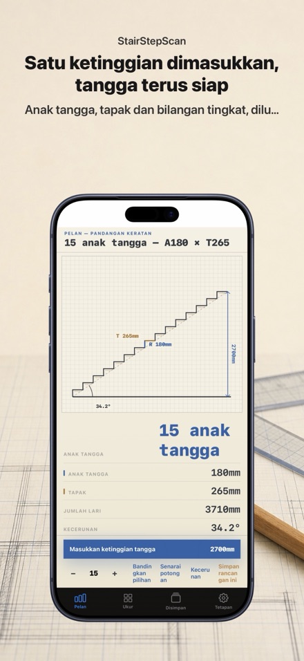Kalkulator Tangga & Potongan 1
