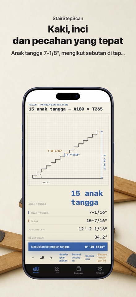 Kalkulator Tangga & Potongan 7