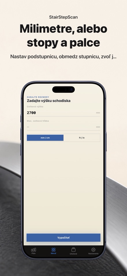 Kalkulačka schodov: rezný plán 6