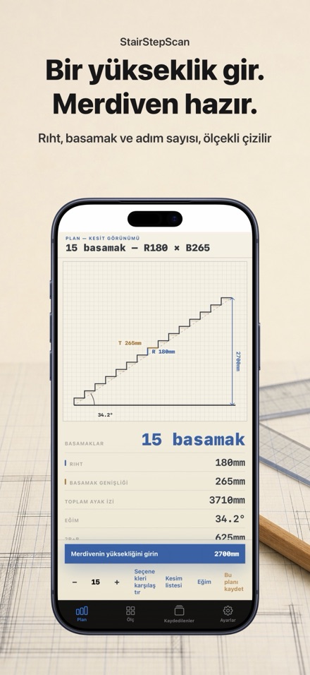 Merdiven Hesaplayıcı: Kesim 1