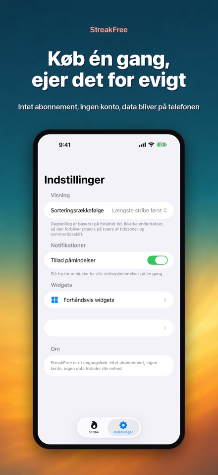 StreakFree: Dage siden 10