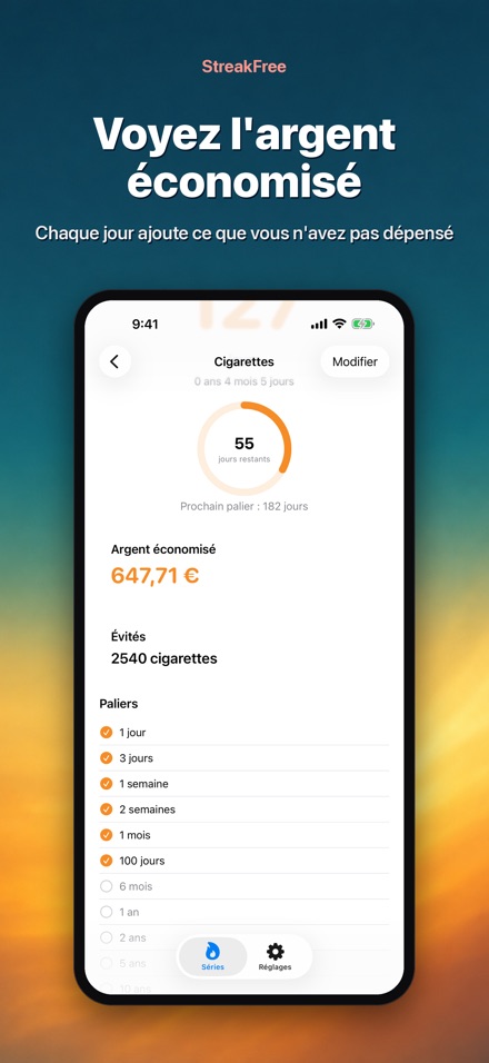 StreakFree : Jours sans 3
