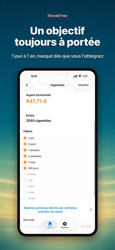 StreakFree : Jours sans 4