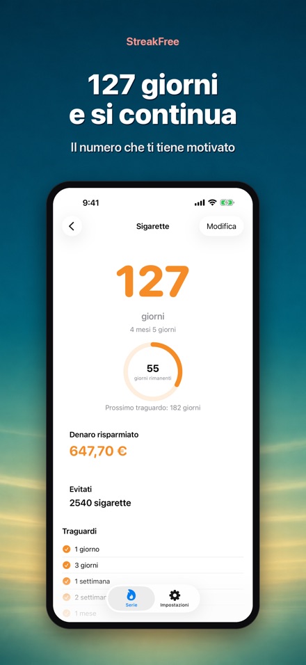 StreakFree: Giorni senza