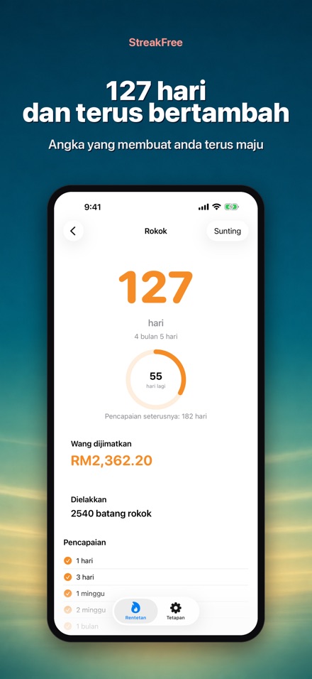 StreakFree: Hari Sejak