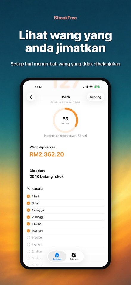 StreakFree: Hari Sejak 3