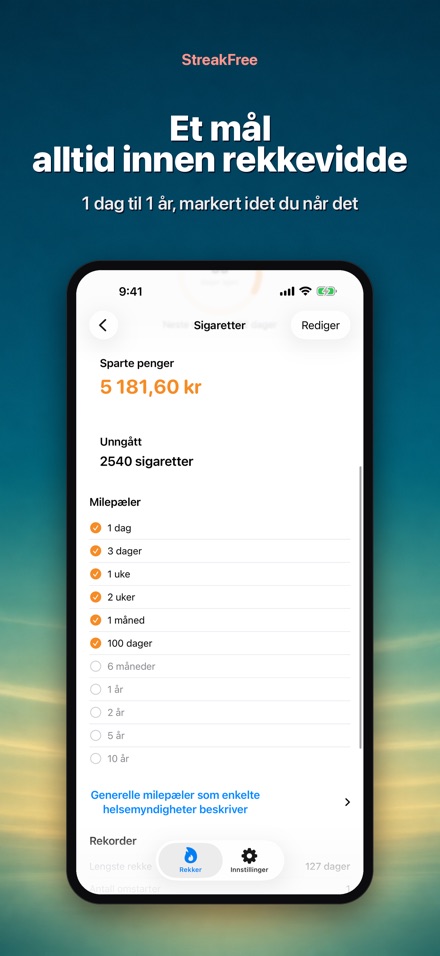 StreakFree: Dager siden 4
