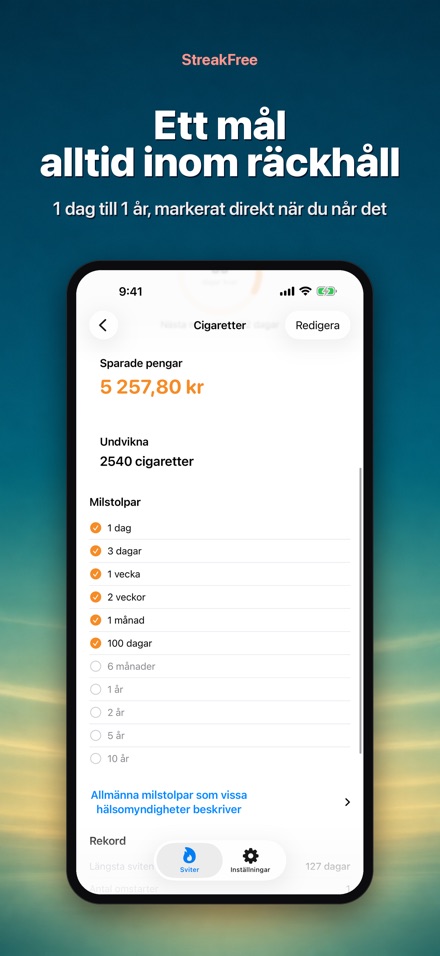 StreakFree: Dagar sedan 4