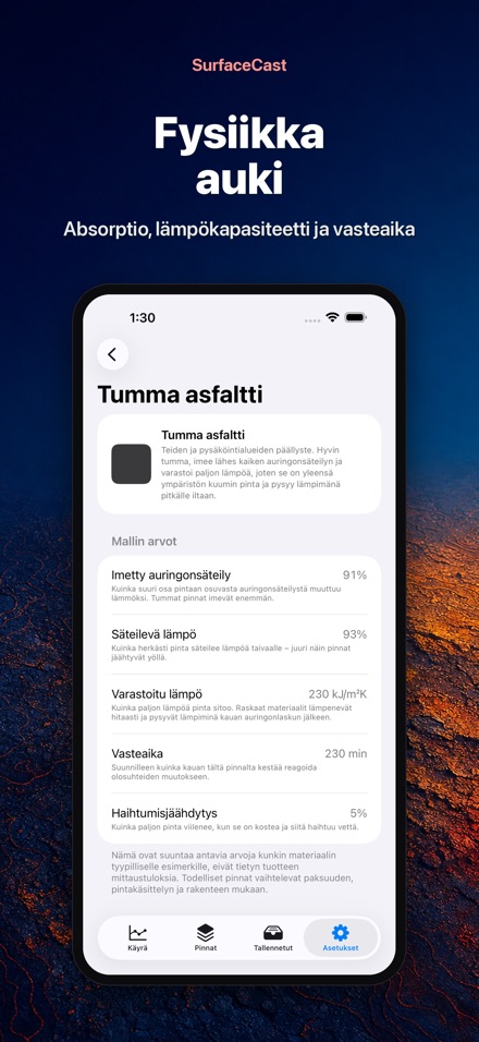 SurfaceCast: Pintalämpö 10