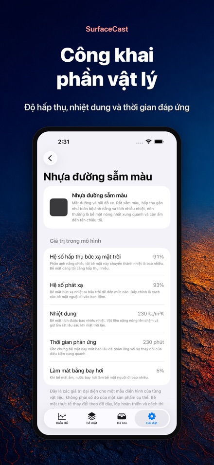 SurfaceCast Nhiệt Độ Bề Mặt 10