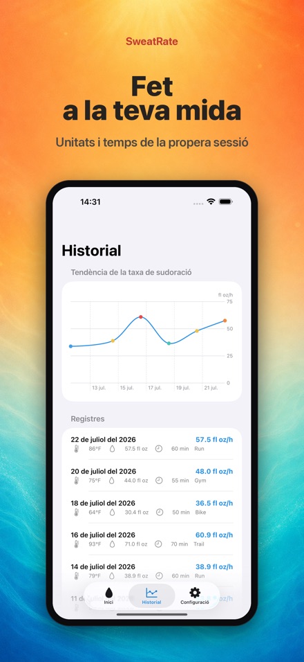 SweatRate: Taxa de suor 8