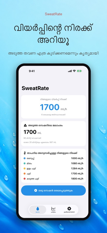 SweatRate: വിയർപ്പ് നിരക്ക്