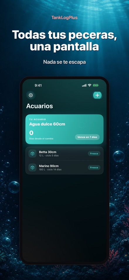 TankLogPlus: Registro acuario 2