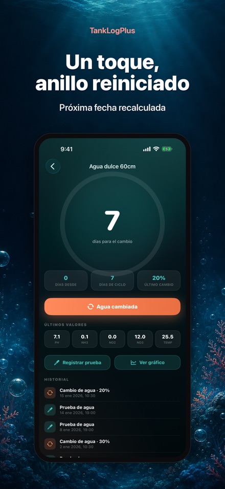 TankLogPlus: Registro acuario 5