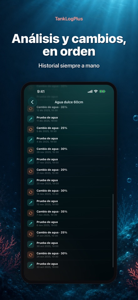 TankLogPlus: Registro acuario 6