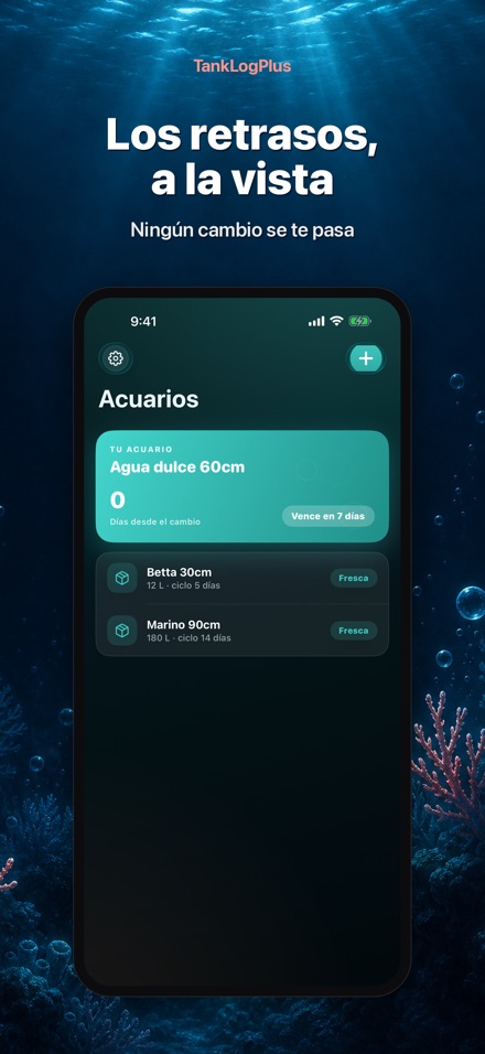 TankLogPlus: Registro acuario 8