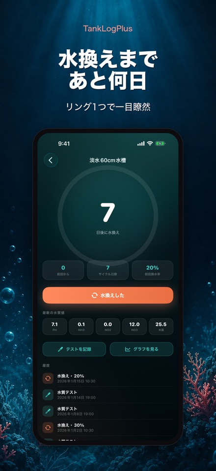 TankLogPlus: 水槽の水質記録