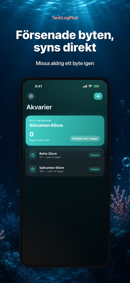 TankLogPlus: Akvarielogg 8