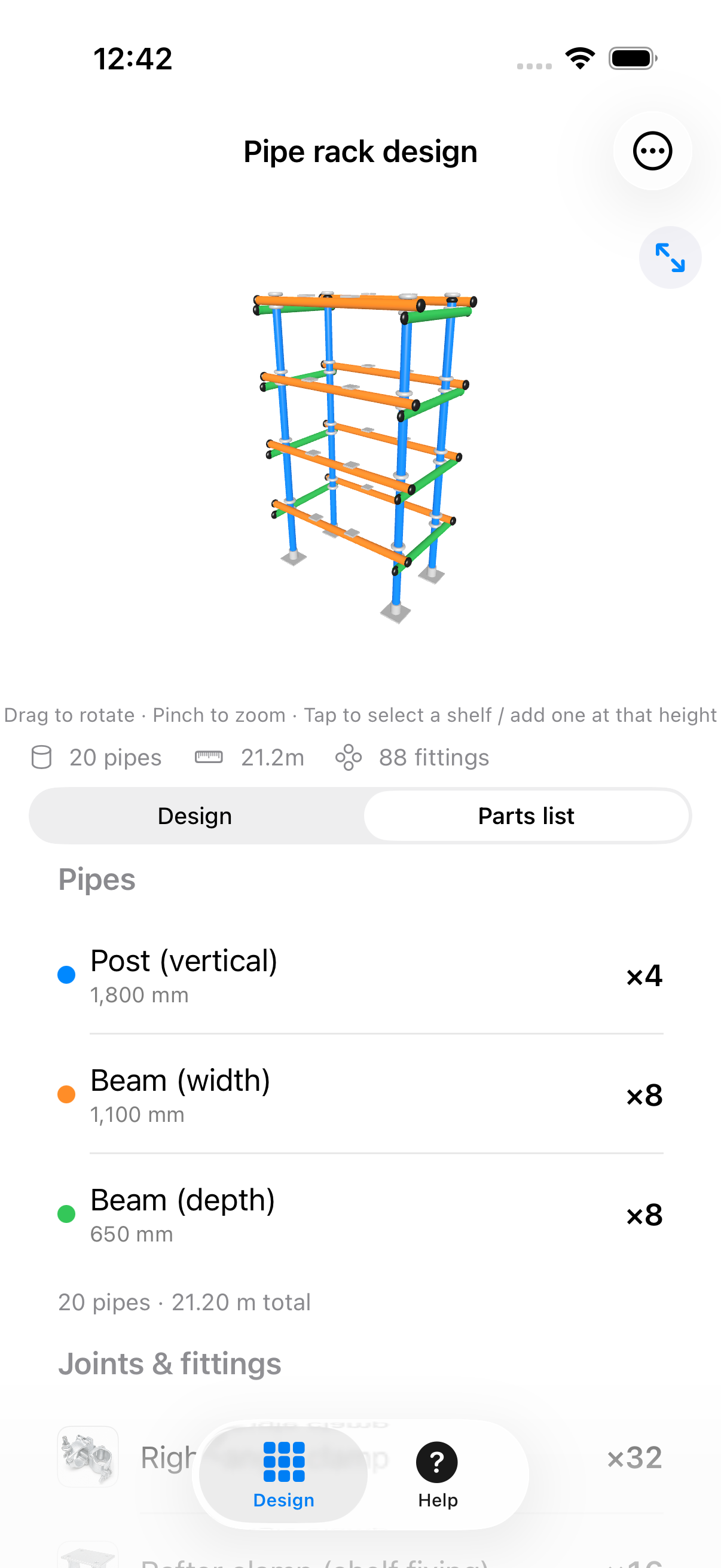 Parts list