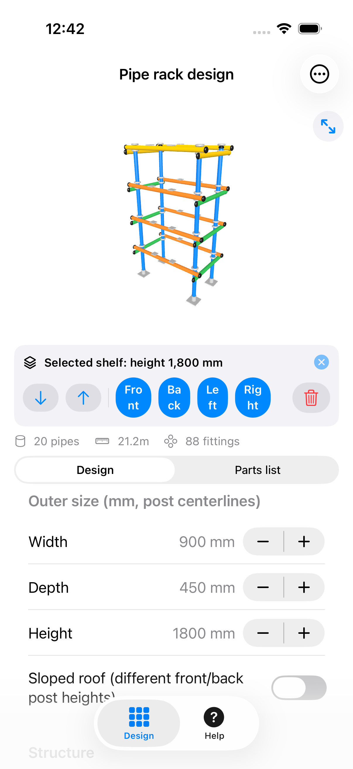 Tap to edit shelves
