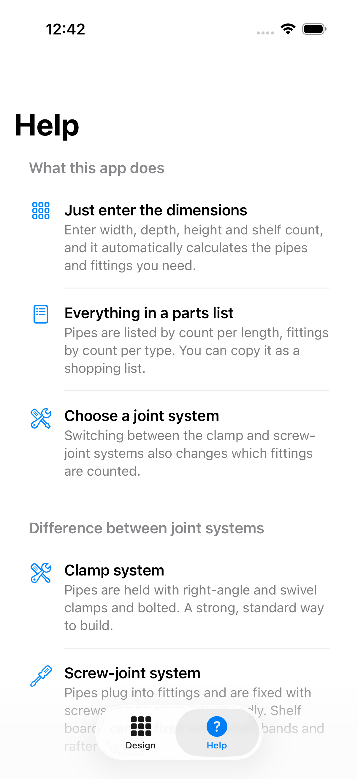 Built-in help