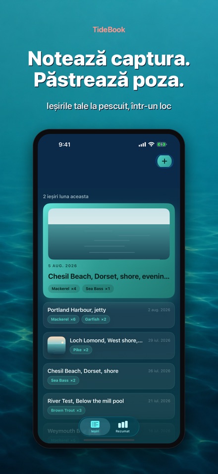TideBook: Jurnal de Pescuit