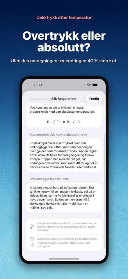 Dekktrykk etter temperatur 9