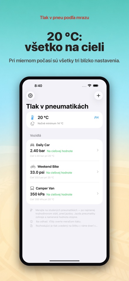 Tlak v pneu podľa mrazu 5